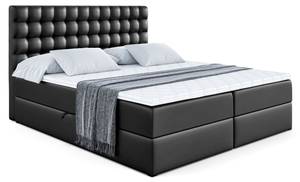 Boxspringbett - VIONE Hochglanz Schwarz - Breite: 120 cm - H4