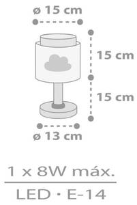 Dekorative Tischleuchte BABY DREAMS Grau - Weiß