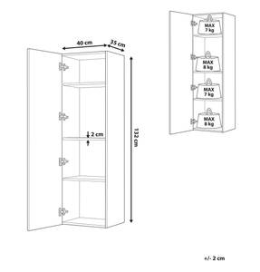 Badezimmerschrank MATARO Schwarz - Silber