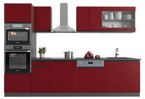 Küchenzeile R-Line Anthrazit - Rot