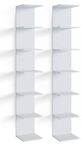 Wandregal Paolo Weiß 2er Set Weiß - Holzwerkstoff - 30 x 190 x 28 cm
