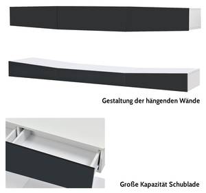 TV Schank Leichttragbar Ⅱ Weiß - Holzwerkstoff - Holz teilmassiv - 40 x 40 x 180 cm