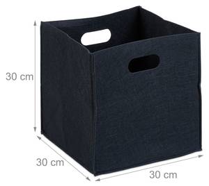 Lot de 4 panières de rangement feutre Noir