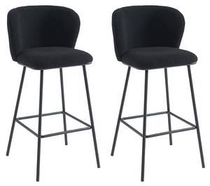 Tabouret de bar SENORASE Lot de 2 Noir - Textile - 54 x 97 x 50 cm