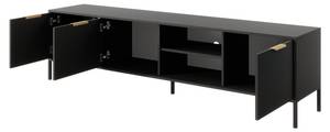 Meuble tv LARS RTV203 3D Noir - Bois manufacturé - Matière plastique - 203 x 54 x 40 cm