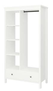 Kleiderschrank Trone Weiß - Holz teilmassiv - 90 x 170 x 46 cm