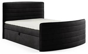 Boxspringbett AMBRA Schwarz - Breite: 192 cm