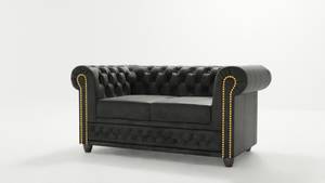 Sofa Ingrid 2-Sitzer, Chesterfield Anthrazit