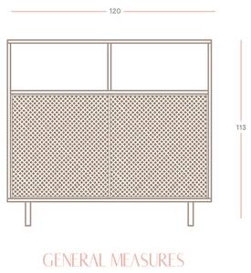 Sideboard Cadaqués Massivholz - Holzart/Dekor - 120 x 113 x 35 cm