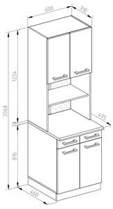 Küchenblock R-Line 40044 Breite: 60 cm