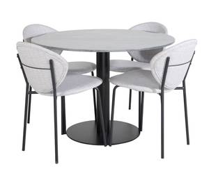 Essgruppe Estelle 4 (5-teilig) Grau - Massivholz - 106 x 75 x 106 cm