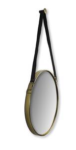 HSM Collection Miroir Doré - Cuir synthétique - 49 x 68 x 3 cm
