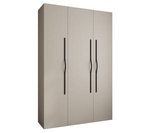 Armoire à portes battantes Como 2 Beige - Noir - 160 x 50 cm