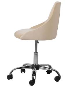 Bürostuhl PARRISH Beige - Schwarz - Silber