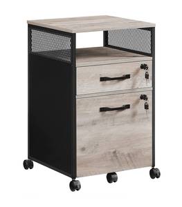 Rollcontainer Schwarz - Holzwerkstoff - 42 x 69 x 44 cm