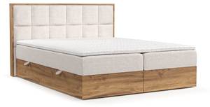 Premium Boxspringbett Makalu Stoff Neve Beige - Breite: 189 cm