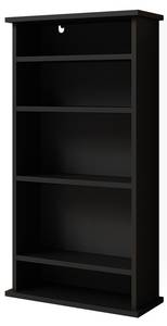 Bücherregal Cord 49459 Schwarz - Holzwerkstoff - 49 x 92 x 19 cm