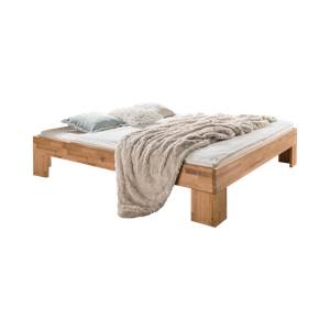 Lit avec option rangement Charly Marron - Bois massif - 166 x 45 x 206 cm