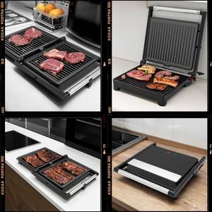 Kontaktgrill Chef O Matic Multigrill Schwarz - Kunststoff - 34 x 10 x 34 cm