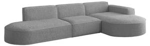 Ecksofa Ottomane PALMA Ascot Bukla Taupe - Ecke davorstehend rechts