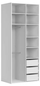 Kleiderschrank Flex Weiß - Holzwerkstoff - 100 x 240 x 66 cm