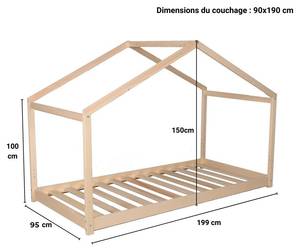 HAUSBETT KOALA MIT LATTENROST Holz