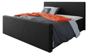 Boxspringbett Milano 3 Schwarz - Breite: 145 cm