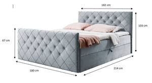 Boxspringbett MOLIE Hellgrau