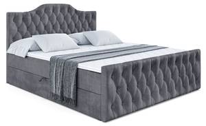 Boxspringbett VILA-1-Z Steingrau - Breite: 120 cm - H3