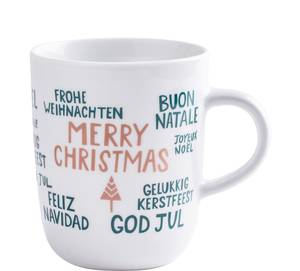 Becher 0,35 l Happy Cups Merry Christmas Porzellan - 9 x 11 x 9 cm