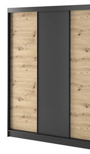 Penderie Artinero Noir - Marron - Largeur : 120 cm - 3 portes