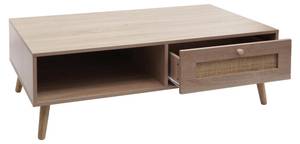 Couchtisch M39 Braun - Holzwerkstoff - Rattan - Holzart/Dekor - Holz teilmassiv - 110 x 37 x 59 cm