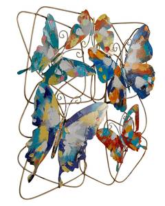 Sculpture murale Butterfly Fascination Métal - 60 x 60 x 4 cm