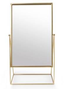 Spiegel auf Ständer Gold - Metall - 17 x 56 x 17 cm