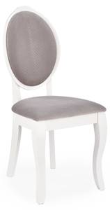 Chaise Velo Gris - Blanc - Textile - 44 x 96 x 53 cm