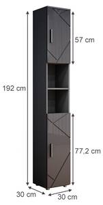 Badschrank Irma 35916 Anthrazit - Hochglanz Anthrazit