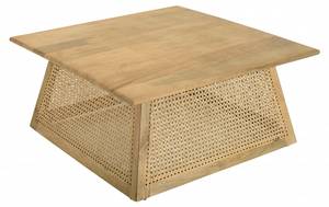 Table basse marron carrée Marron - Bois massif - 100 x 46 x 100 cm