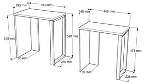 Couchtisch OCEAN CT51 Weiß - Holzwerkstoff - Kunststoff - 51 x 53 x 30 cm