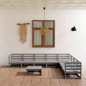 Garten-Lounge-Set (9-teilig) 3009840-1 Grau