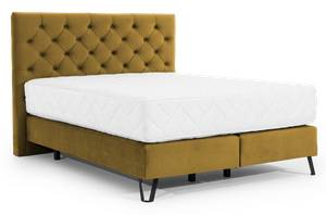 Boxspringbett BALIAN Gelb - Breite: 178 cm