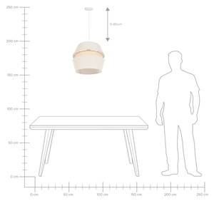 Lampe suspension ATOYAC Beige - Bleu - Fibres naturelles - 42 x 105 x 42 cm