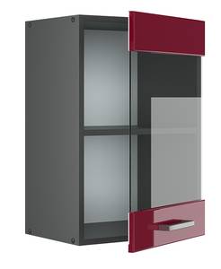 Küchenschrank Glas R-Line 34925 Anthrazit - Hochglanz Bordeaux