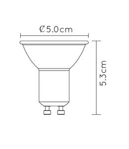 Leuchtmittel GU10 Blanc - Matière plastique - 3 x 6 x 3 cm