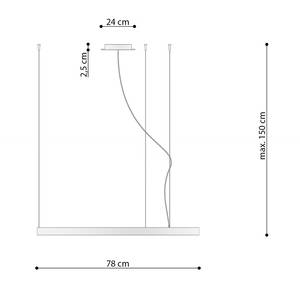 Kronleuchter Rio 4000K Weiß - 78 x 78 cm - Metall