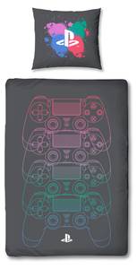 Bettwäsche PlayStation Grau - Textil - 135 x 200 x 1 cm
