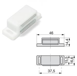 Magnetverschluss 1275315 20er-Set Weiß - Metall - 18 x 3 x 20 cm