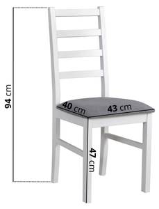 Stuhl NILO 8 (4er Set) Braun - Nussbaum Dunkel Dekor - 4er Set