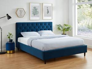 Lit design Kopito Bleu - Textile - 216 x 171 x 110 cm