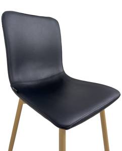 Chaise POLI (Lot de 4) Noir - Métal - Cuir synthétique - 41 x 86 x 45 cm