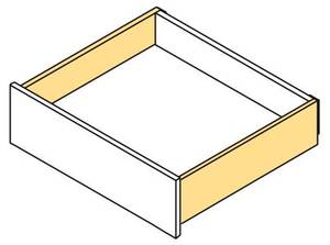 Concept Schublade 30 kg Höhe 138 mm Grau - Metall - 23 x 6 x 47 cm